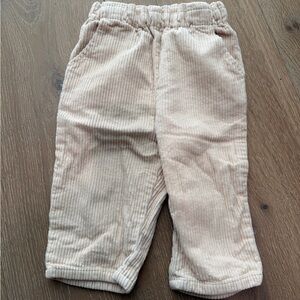 Zara Kids Cream Corduroy Pants